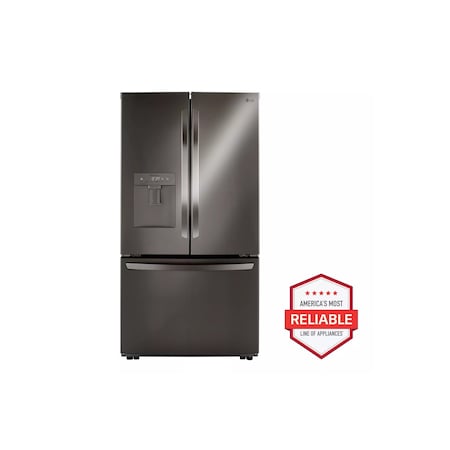 Lg 29 cu ft. French Door Black Stainless Steel Refrigerator with Slim Water Dispenser LRFWS2906D